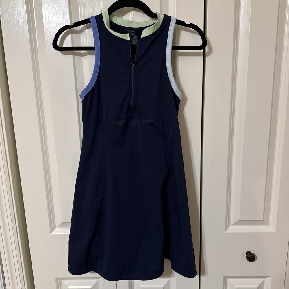 Sweaty Betty Power Half Zip Workout Dress W Built In Shorts & Bra Navy Size 0-2